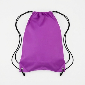 Eco-Friendly Black Nylon <b>Drawstring</b> <b>Backpack</b> with Polyester Fabric for Outdoor Running Gym Training Rope Bag - Product Image 6