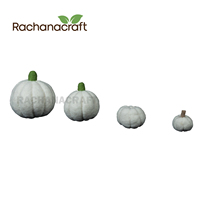 Citrouille végétale en feutre de couleur blanche fabriquée à partir de laine de haute qualité Halloween automne fête décor guirlande de citrouille écologique à vendre