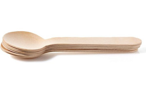 Cuillère en bois écologique pour cuisiner, mélanger, servir et utiliser avec des ustensiles de cuisine antiadhésifs - Product Image 3