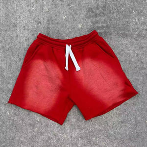 Shorts de sport pour hommes en coton 100% de haute qualité, logo personnalisé, style décontracté, motif uni, poids lourd, meilleurs shorts - Product Image 3