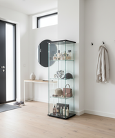 Vitrine Moderne de Taille Moyenne à Quatre Niveaux en Verre Trempé TMG-G396 (Eco) pour Salon, Salle à Manger, Appartement, Hôtel, Maison
