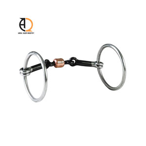 Mordedor de boca para caballo de acero inoxidable y cobre, tipo Western - Product Image 6