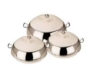 Luxury Arabic Calligraphy Casserole Premium Food Warmers Silver Stainless Steel <b>Buffet</b> <b>Server</b> with Gold Laser Cut Accents - Product Image 6