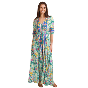 Vestido Maxi de Manga Abullonada para Mujer, Elegante para el Verano - Product Image 3