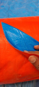 Bâche PE imperméable de haute qualité, bleue, pour extérieur, enduite, double face, résistante aux déchirures, pour camions et couvertures de cargaison - Product Image 4