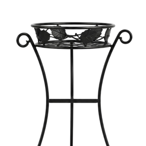 Soporte Doble para Macetas de Metal Negro, Soporte Alto Decorativo para Macetas, Estante para Macetas de Interior y Exterior, Decoración para Jardín, Balcón y Hogar - Product Image 2