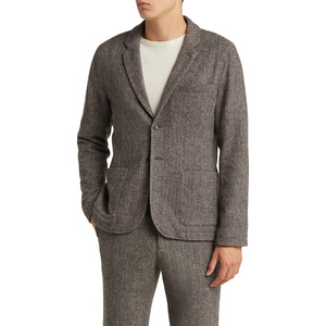 Manteau de costume en laine à carreaux britanniques pour homme, de haute qualité, court, épais, décontracté, à revers, simple boutonnage - Product Image 2