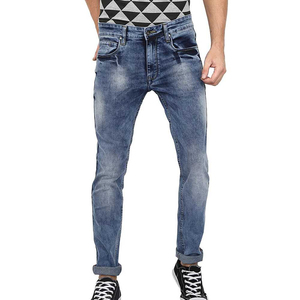Jeans skinny pour garçon de haute qualité 2024, pantalon en denim contrasté, style décontracté, coupe droite, service de conception OEM ODM - Product Image 1