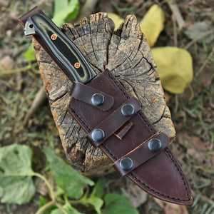 Couteau de chasse à lame fixe de qualité industrielle UA Supplies, acier au carbone, manche en micarta, survie en plein air, 12 pouces, OEM - Product Image 6