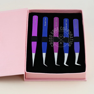 90 Degree <b>Lash</b> Isolation Tweezers <b>Premade</b> Fans Russian Volume Tweezers for <b>Lashes</b> Fiber Tip Mega Eyelash Extension Tweezer - Product Image 1