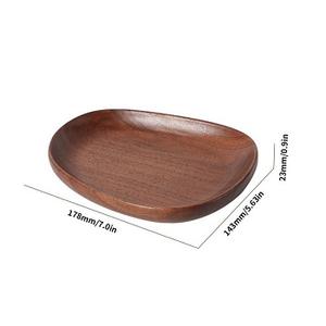 Platos de madera maciza, juego de platos de madera natural, bandeja de servir de madera natural de India, de F.S. International - Product Image 4