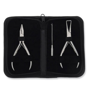 Kits complets d'outils pour extensions de cheveux en acier inoxydable allemand poli miroir, pour l'application d'extensions capillaires - Product Image 2