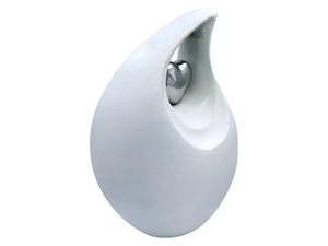 Urne funéraire en forme de goutte d'eau pour cendres humaines, urne commémorative en céramique blanche avec insert en forme de cœur, décoration pour commémoration funéraire - Product Image 3