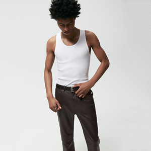 Pantalones de Cuero Genuino para Hombre, Ajustados, de Alta Calidad, Transpirables y Cómodos para Actividades al Aire Libre, en Oferta - Product Image 2