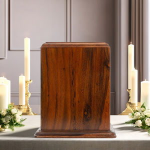 Venta al por mayor DSP LTD DSU103 ODM OEM personalizado madera maciza MDF cremación urna para cenizas duraderas para adultos Vietnam funerario suministros - Product Image 5