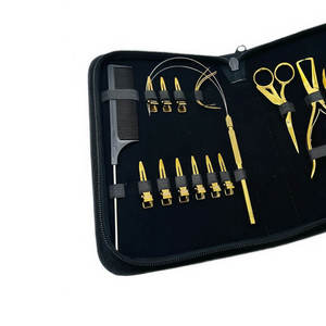 Kit d'outils pour extensions de cheveux et micro-liaisons avec logo personnalisé, couleur unie unique, design personnalisé, professionnel pour salon de coiffure - Product Image 5