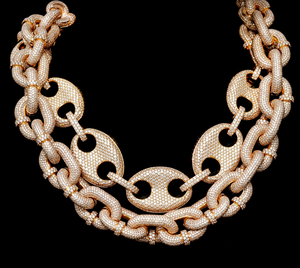 Cadena de Eslabones con Microincrustaciones de Diamantes Moissanite, Estilo Cubano, Ideal para Bodas o Fiestas, Disponible a Precio de Fábrica, Venta al Por Mayor - Product Image 4