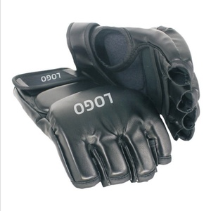 Guantes de Boxeo de Cuero Profesionales para Hombre, Guantes de Entrenamiento de Medio Dedo para Sanda, Muay Thai, Taekwondo - Product Image 2