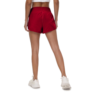Shorts de course légers pour femmes, personnalisables avec logo OEM, séchage rapide, respirants, couleur unie, avec indication de la taille. - Product Image 2