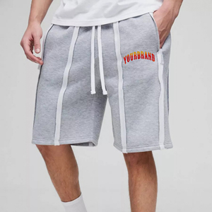 Pantalones Cortos de Hombre Modernos, 100% Algodón, Color Gris Sólido, con Bolsillos Laterales, Corte Cuadrado, Transpirables, Cintura Elástica, Estilo Urbano - Product Image 6