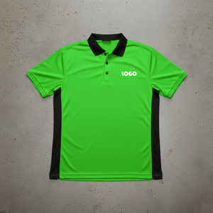 Polos pour hommes avec empiècements contrastés, polos de sport, t-shirts de sport en soie glacée extensible 4 directions, séchage rapide pour hommes - Product Image 4