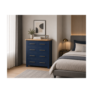 Meilleure Qualité - Collection CASCAIS RANGE - Commode Haute en Bois avec 5 Tiroirs - Commode en Bois pour Chambre à Coucher - Product Image 1