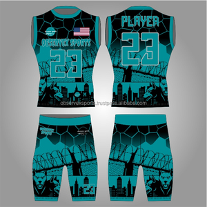 Uniforme de Fútbol Americano 7v7 Sublimado, Conjunto de Uniforme de Compresión para Fútbol 7 contra 7, Uniforme Juvenil de Fútbol Americano con Bandera 7on7 - Product Image 1