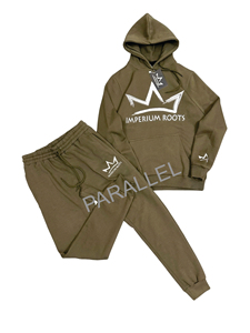 Ensemble de survêtement vintage personnalisé pour homme, deux pièces, en molleton, avec short de jogging, streetwear, logo OEM - Product Image 3