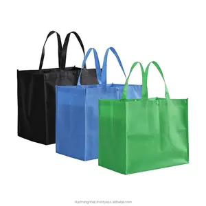 Bolsas de compras personalizadas, precio al por mayor, bolsas de poliéster no tejidas para la tienda, bolsas de compras con compartimentos transparentes reutilizables