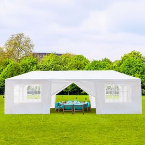 Carpa para Fiestas al Aire Libre de 10x30 Pies con 8 Paredes Laterales Extraíbles, Toldo Impermeable de PVC y Poliéster, Gazebo para Bodas - Product Image 1
