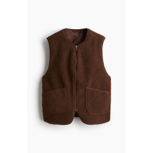 Chaleco de plumón para mujer, chaqueta de invierno para hombre, abrigo unisex personalizado de estilo urbano, chaleco de forro polar Sherpa, a la moda, OEM - Product Image 1