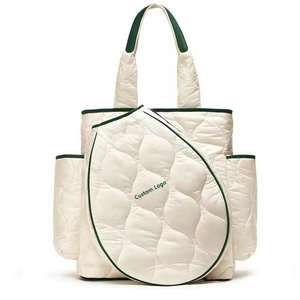 Sac à dos de tennis et pickleball Bagnex en denim matelassé, imperméable, avec doubles poignées, grande capacité, sac de sport - Product Image 2