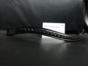 Bande de sourcils fantaisie en cuir marron indien avec cristal de qualité supérieure pour chevaux Produit de cheval élégant. - Product Image 2