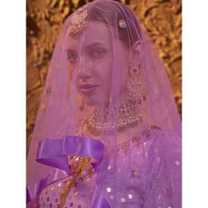 Conjunto de traje de fiesta para mujer de diseñador con hermosa parte superior inferior Dupatta - Product Image 3