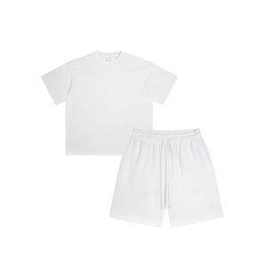 Ensemble T-shirt et Short Homme Personnalisé – Coupe Oversize Boxy avec Coutures Contrastantes, T-shirt en Coton Respirant à Motif Gonflé et Short Assorti pour Homme - Product Image 6