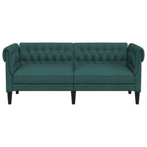Canapé Chesterfield en bois massif et contreplaqué 100% polyester vert foncé pour salon - Product Image 4