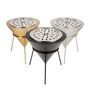 Metal Incense <b>Burner</b> Set Black Gold <b>Silver</b> Aromatic Diffuser Durable Ramadan Decorative - Product Image 3