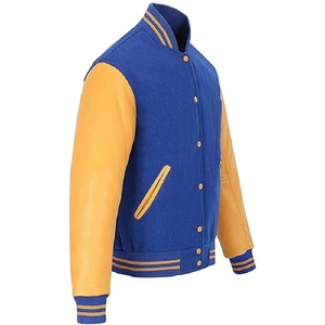 Hot Selling 100% Cotton <b>Canvas</b> Winter Quilted Varsity <b>Jacket</b> for Men Embroidered Logo Front OEM Customizable - Product Image 6