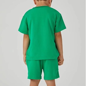 Conjunto de Camiseta y Pantalones Cortos Personalizados para Niños y Niñas, 100% Algodón Transpirable, Tejido de Punto, Ropa de Verano, OEM, ODM, Venta al por Mayor, Impresión Digital Personalizada - Product Image 5