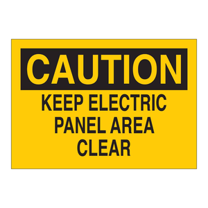 Señal de Seguridad de PVC Transparente para Paneles Eléctricos Brady Caution, para Instalaciones Industriales - Product Image 1
