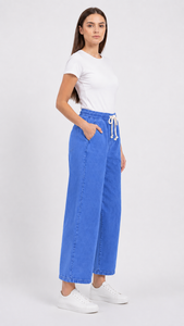 Stylish Women's Breathable Denim Baggy <b>Jeans</b> Pant with Full <b>Elastic</b> <b>Waist</b> Comfortable Solid Pattern Long Lasting Quality - Product Image 6