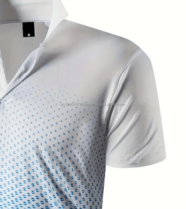 ผู้จัดจําหน่ายเสื้อโปโลผ้าฝ้ายคุณภาพสูงพิมพ์ลายแบบกําหนดเองขายส่งเสื้อผ้าสําหรับผู้ชายเสื้อโปโลลายทางการ - Product Image 4