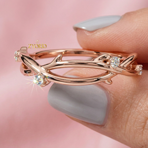 Anillo de Plata de Ley 925 con Diamantes de Laboratorio, Diseño de Vid Retorcida, Inspirado en la Naturaleza, para Mujer - Product Image 2