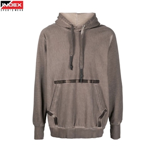 Sudadera con Capucha Extra Grande para Hombre, Marca INDEX SPORTSWEAR, Color Sólido, Estilo Casual para Otoño, con Bolsillo Frontal, Algodón Lavado, Felpa Francesa - Product Image 1