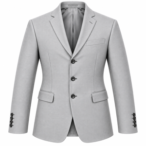 Manteau de costume sur mesure pour homme, coupe ajustée, simple boutonnage, couleur unie, pour mariage ou soirée formelle - Product Image 1