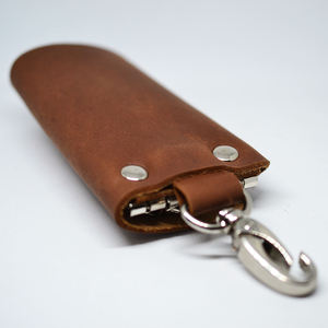 Hot Selling New Blank <b>Keyring</b> Gifts Sublimation Logo Genuine Leather Keychain Wholesale - Product Image 4