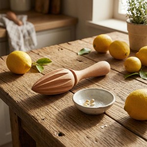 Wooden Citrus <b>Reamer</b> Bartender Useful Home Restaurant Kitchen Use Squeezer Shiny Polished Natural Craft Product - Product Image 4