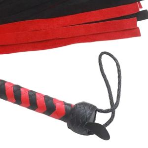 Real <b>Leather</b> <b>Flogger</b> Whip with Elegant Braiding and Smooth <b>Leather</b> Falls - Product Image 3