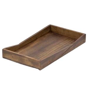 Plateau de service rectangulaire en bois massif poli, écologique, durable, fait main, en bois d'acacia/de manguier, pour hôtels, restaurants, usage domestique - Product Image 1