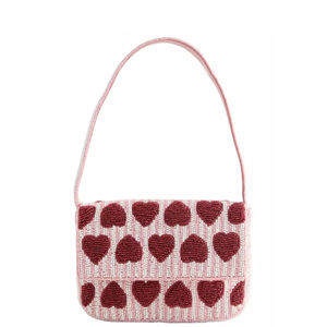 Bolso de mano floral con cuentas, hecho a mano, con cuentas de semillas, bandolera para mujer y niña, regalo, plegable, cierre magnético - Product Image 1